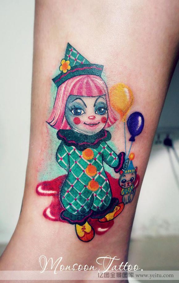 MonsoonTattoo工作室腿部纹身作品